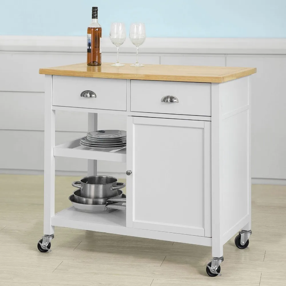 Kitchen Storage Serving Trolley Cabinet with Rubber Wood Worktop SoBuy FKW62-WN
Kitchen Storage Serving Trolley Cabinet with Rubber Wood Worktop SoBuy FKW62-WN