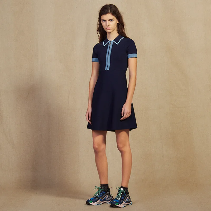 Runway 2019 Summer Blue Knitted Mini Dresses Women's Elegant Short Sleeve Zipper Ladies Party Short A Line Dress Clothes
Runway 2019 Summer Blue Knitted Mini Dresses Women's Elegant Short Sleeve Zipper Ladies Party Short A Line Dress Clothes