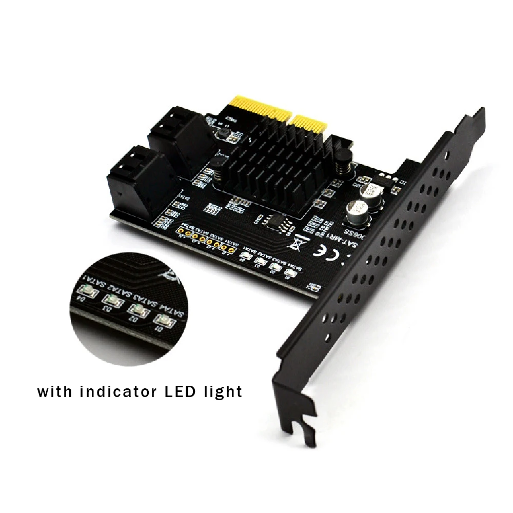 PCI-E4 to SATA 3.0 Extension Card PCIE Adapter Add On Cards Extended IPFS Hard Disk RAID Card 88SE923 for PCI-E 4X 8X 16X
PCI-E4 to SATA 3.0 Extension Card PCIE Adapter Add On Cards Extended IPFS Hard Disk RAID Card 88SE923 for PCI-E 4X 8X 16X