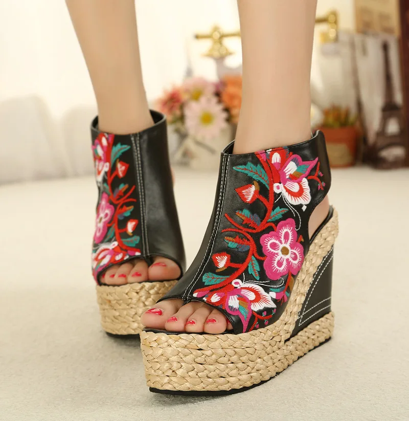 2019 Nation Women's Toe Sandals Woman Slope With Embroidered Women's Shoes High With Sandals Woman
2019 Nation Women's Toe Sandals Woman Slope With Embroidered Women's Shoes High With Sandals Woman