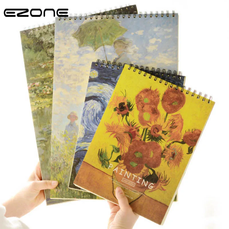 EZONE Van Gogh Scenery Notebook Coil Sketchbook Student Art Sketch Book Travel Journey Sketching Notepad Students Stationery
EZONE Van Gogh Scenery Notebook Coil Sketchbook Student Art Sketch Book Travel Journey Sketching Notepad Students Stationery