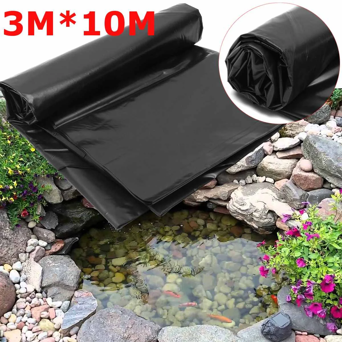 3x10M PE Fish Pond Liner Home Garden Pool Reinforced HDPE Heavy Landscaping Pool Pond Waterproof Liner Cloth Black New 
3x10M PE Fish Pond Liner Home Garden Pool Reinforced HDPE Heavy Landscaping Pool Pond Waterproof Liner Cloth Black New