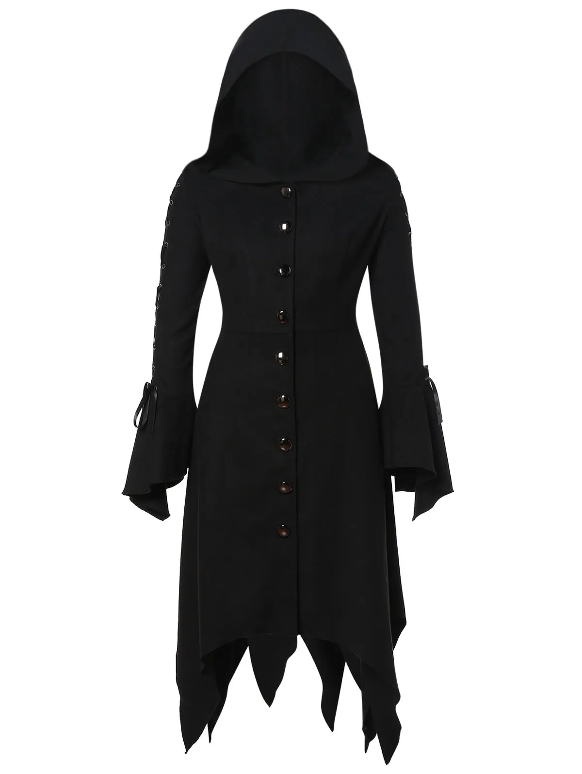 Wipalo Women Plus Size Hooded Lace Up Handkerchief Coat Casual Solid Flare Long Sleeves Button Up Skirted Coat Gothic Coat 5XL
Wipalo Women Plus Size Hooded Lace Up Handkerchief Coat Casual Solid Flare Long Sleeves Button Up Skirted Coat Gothic Coat 5XL