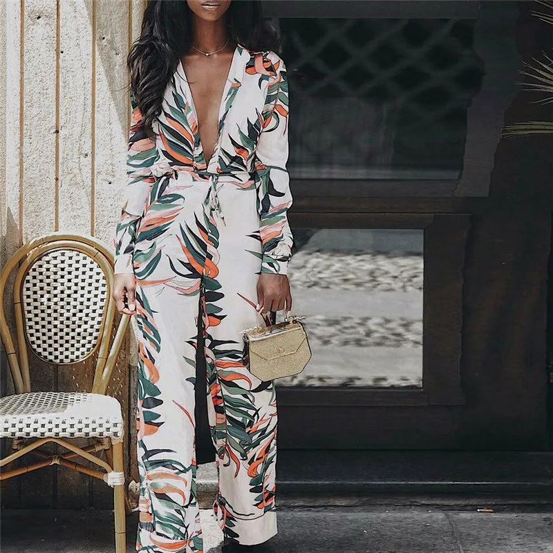 Women Summer Boho Jumpsuit Romper Bodycon Deep V-neck Fashion Party Wide Leg Overalls
Women Summer Boho Jumpsuit Romper Bodycon Deep V-neck Fashion Party Wide Leg Overalls