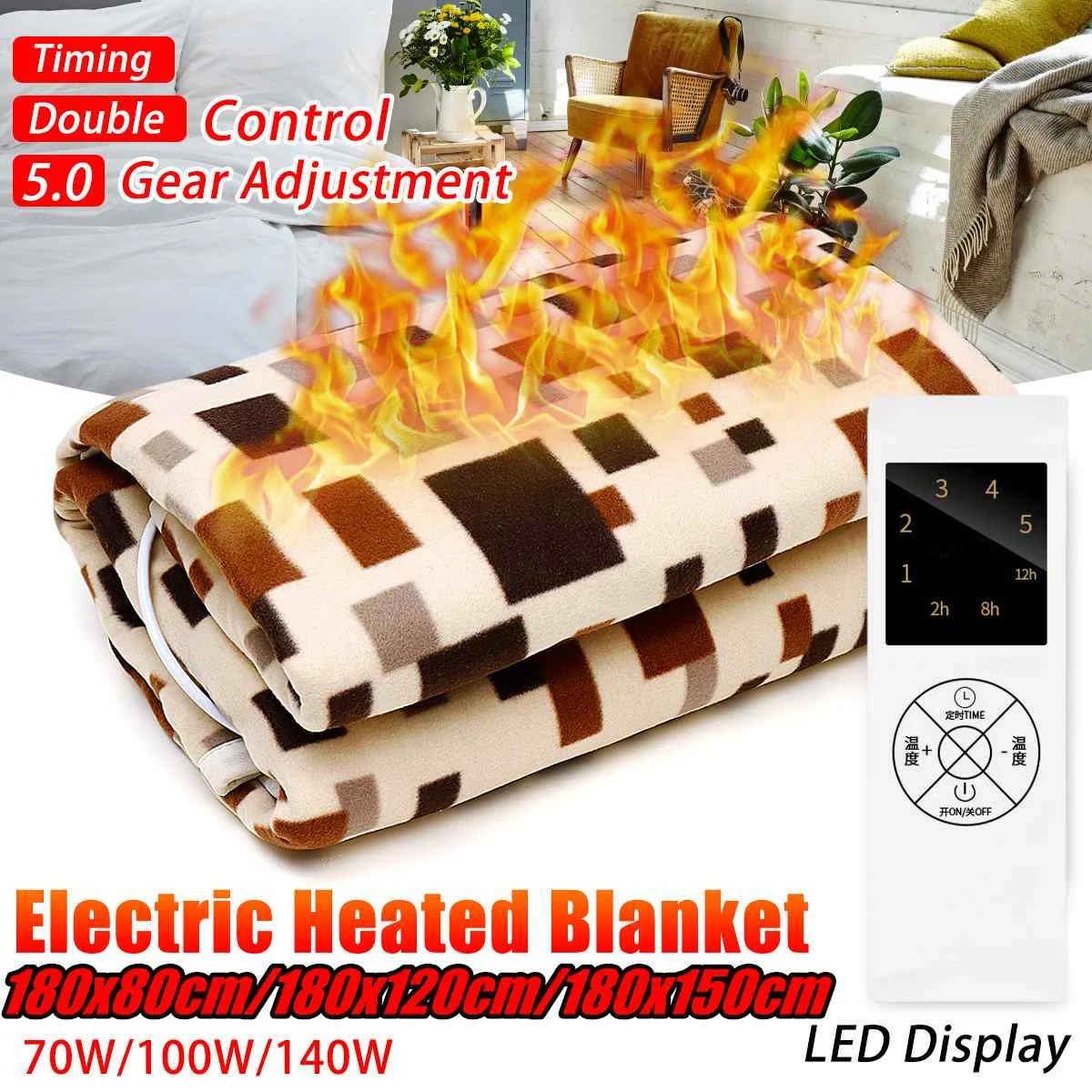 Electric Blanket Thicker Heater Double Control Body Warmer Heated Blanket Thermostat Electric Heating Blanket Electric Heating
Electric Blanket Thicker Heater Double Control Body Warmer Heated Blanket Thermostat Electric Heating Blanket Electric Heating