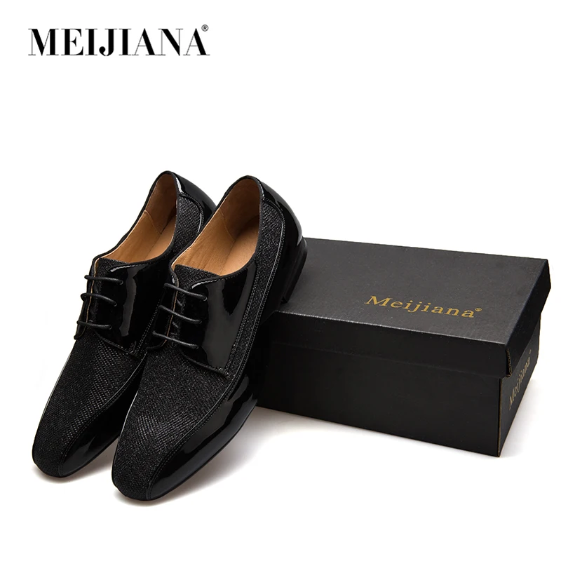 Мужские кожаные туфли-оксфорды MeiJiaNa удобная повседневная обувь высокого