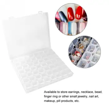 56 Slots Grids Plastic Nail Art Accessory Decorations Jewelry Rhinestone Storage Box Beads Rings Container Organizer Case
56 Slots Grids Plastic Nail Art Accessory Decorations Jewelry Rhinestone Storage Box Beads Rings Container Organizer Case