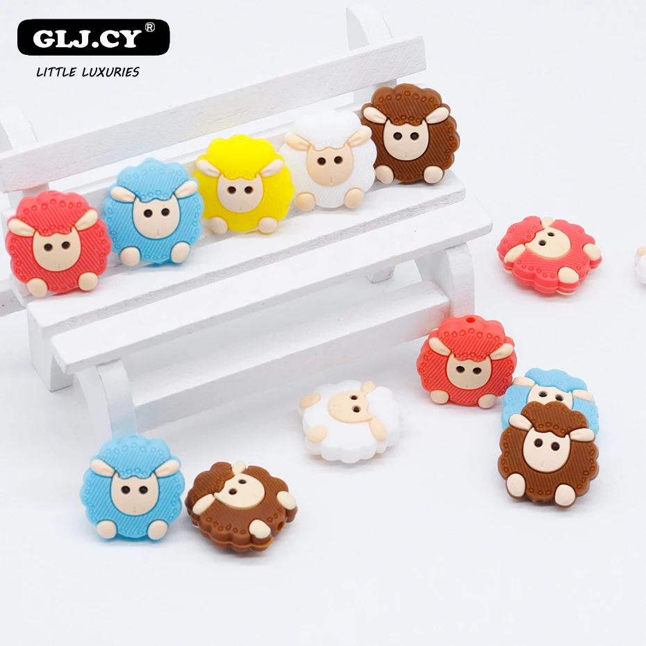 Silicone Beads Sheep Cartoon Animals Baby Teether DIY Accessories Product Teething Necklace Food GradeTeether 100pc
Silicone Beads Sheep Cartoon Animals Baby Teether DIY Accessories Product Teething Necklace Food GradeTeether 100pc