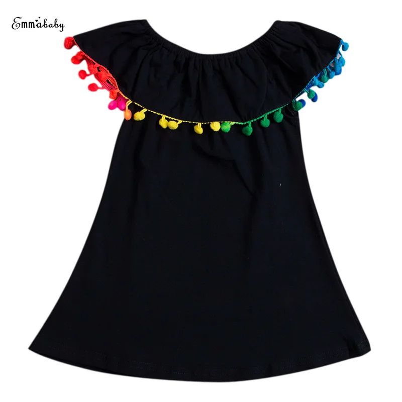 Baby Kids Girls Colorful Tassels Shoulderless Dress Babies Off-shouder Tutu Dresses Princess Party Pageant Toddler Clothes
Baby Kids Girls Colorful Tassels Shoulderless Dress Babies Off-shouder Tutu Dresses Princess Party Pageant Toddler Clothes