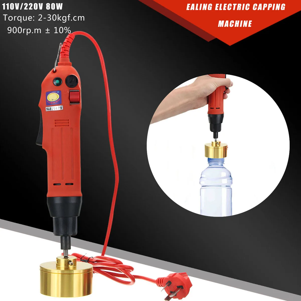 Warmtoo 110V/220V 80W Handheld Capping Machine 10-50mm Bottle Cap Sealer Portable automatic Electric Capping Machine
Warmtoo 110V/220V 80W Handheld Capping Machine 10-50mm Bottle Cap Sealer Portable automatic Electric Capping Machine