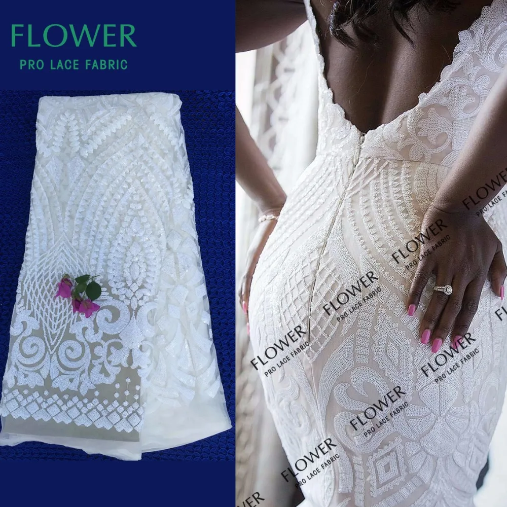 Sequined Style African High Quality Net Wedding Lace Fabric 2017 New Nigeria Sequins Guipure Tulle Sewing Evening Dress Material
Sequined Style African High Quality Net Wedding Lace Fabric 2017 New Nigeria Sequins Guipure Tulle Sewing Evening Dress Material