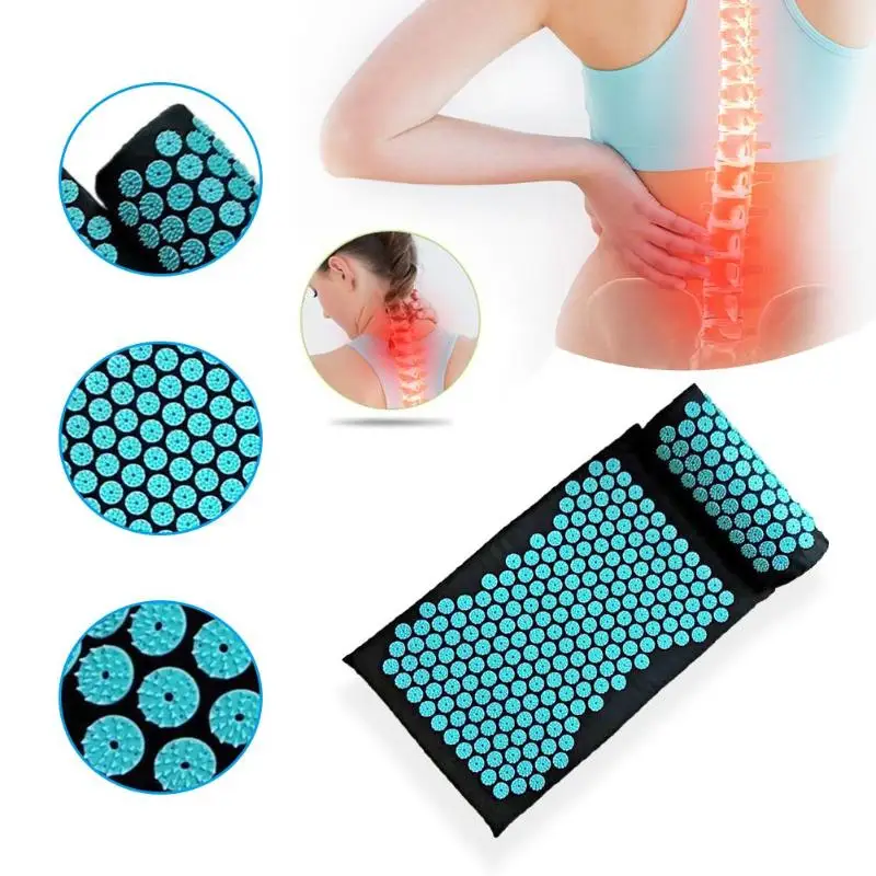 Acupuncture Massage Cushion + Pillow Yoga Mat Body Muscle Tension Spike Pad Neck Pillow Stress Relief Massager Relaxation
Acupuncture Massage Cushion + Pillow Yoga Mat Body Muscle Tension Spike Pad Neck Pillow Stress Relief Massager Relaxation