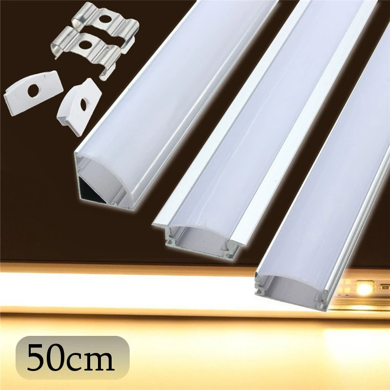 CLAITE New U V YW Three Style 50cm Aluminium Channel Holder for LED Strip Light Bar Under Cabinet Lamp Kitchen 1.8cm Wide
CLAITE New U V YW Three Style 50cm Aluminium Channel Holder for LED Strip Light Bar Under Cabinet Lamp Kitchen 1.8cm Wide