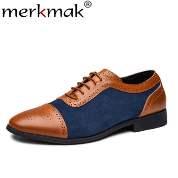 Merkmak Polka Dot Men Oxfords Autumn Elegant Pointed Leather Man Dress Shoes Wedding Party Big Size 38-48 Footwear Men's Flats
Merkmak Polka Dot Men Oxfords Autumn Elegant Pointed Leather Man Dress Shoes Wedding Party Big Size 38-48 Footwear Men's Flats