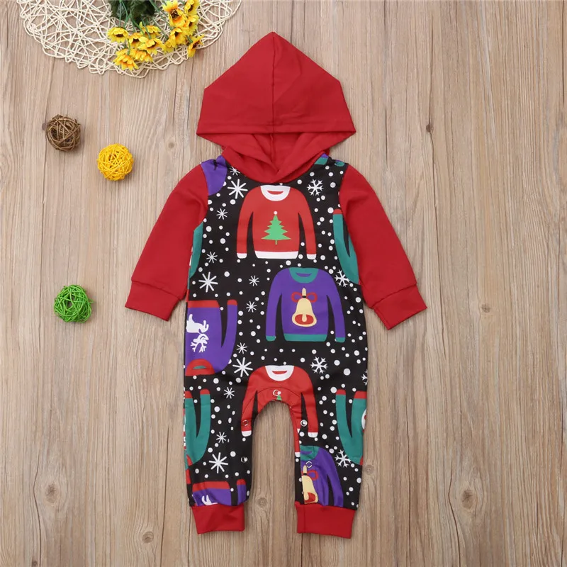 Autumn Winter Xmas Christams Hooded Long Sleeve Red Rompers Girl Boy Clothing Outfits Newborn Baby Boys Girls Romper Tops
Autumn Winter Xmas Christams Hooded Long Sleeve Red Rompers Girl Boy Clothing Outfits Newborn Baby Boys Girls Romper Tops