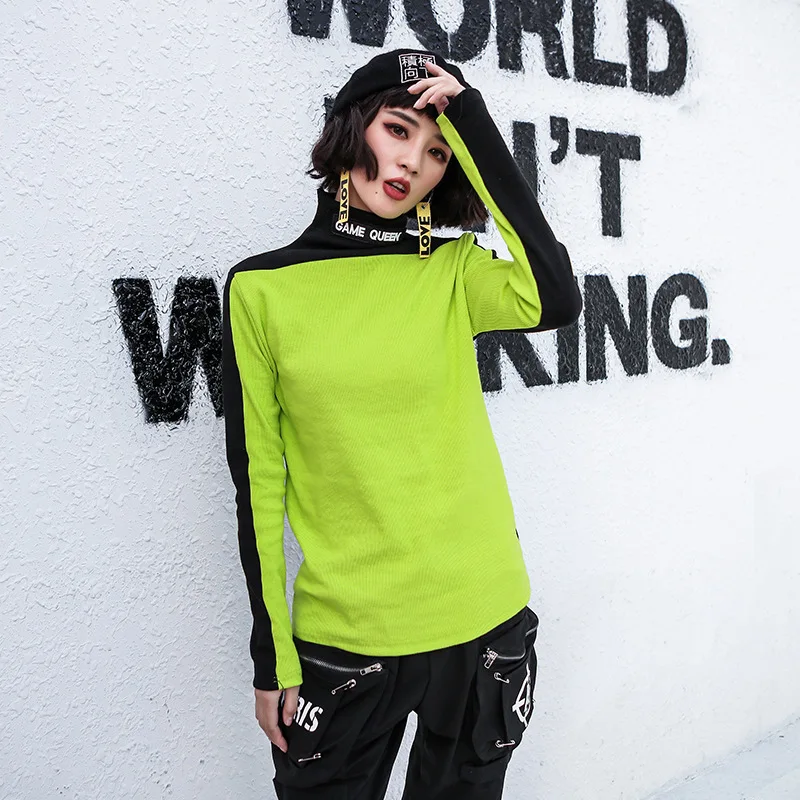 #5533 Spliced Candy Color Turtleneck Sweater Women Embroidery Letters Hip Hop Streetwear Women Sweaters And Pullovers Fashion
#5533 Spliced Candy Color Turtleneck Sweater Women Embroidery Letters Hip Hop Streetwear Women Sweaters And Pullovers Fashion