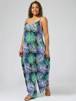 Rosegal Plus Size Tropical Print Spaghetti Strap Baggy Jumpsuit Wide Leg Pants Casual Playsuits Fashion Women Clothes 2019
Rosegal Plus Size Tropical Print Spaghetti Strap Baggy Jumpsuit Wide Leg Pants Casual Playsuits Fashion Women Clothes 2019