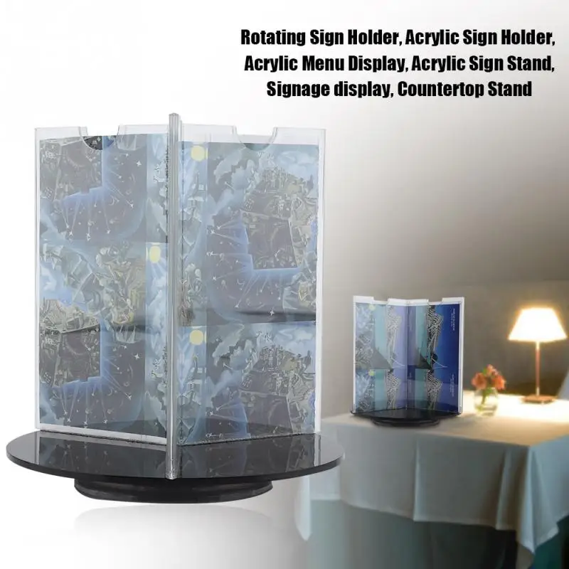 High Quality Rotatable Acrylic A6 Photo Frame Holder Restaurant Menu Card Display Stand Advertising Sign Card Holder Rack
High Quality Rotatable Acrylic A6 Photo Frame Holder Restaurant Menu Card Display Stand Advertising Sign Card Holder Rack