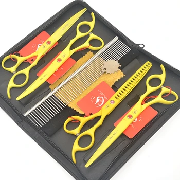 7.0 Inch Meisha Pet Grooming Scissors Set Japan 440C Professional Dog Cutting Shears Fish Bone 18 Teeth Thinning Clippers HB0194
7.0 Inch Meisha Pet Grooming Scissors Set Japan 440C Professional Dog Cutting Shears Fish Bone 18 Teeth Thinning Clippers HB0194