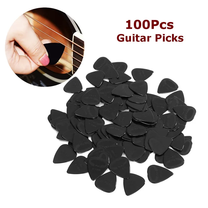 100Pcs/Set Black Medium 0.71mm Electric Guitar Picks Plectrum Celluloid Solid Guitar Picks Musical Stringed Instrument Parts New
100Pcs/Set Black Medium 0.71mm Electric Guitar Picks Plectrum Celluloid Solid Guitar Picks Musical Stringed Instrument Parts New