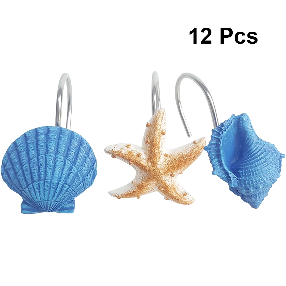 12pcs/Pack Shower Resin Decorative Sea Shell Curtain Hanger Hook for Bedroom Living Room Bathroom (Blue Shell Conch Starfish)
12pcs/Pack Shower Resin Decorative Sea Shell Curtain Hanger Hook for Bedroom Living Room Bathroom (Blue Shell Conch Starfish)