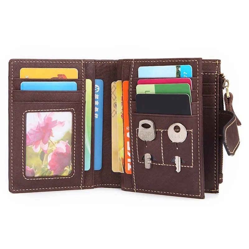 New Genuine Leather RFID Wallets Short Wallet Zipper Large Capacity Coin Purse Men Card Holder Carteira Masculina Menns Lommebok
New Genuine Leather RFID Wallets Short Wallet Zipper Large Capacity Coin Purse Men Card Holder Carteira Masculina Menns Lommebok