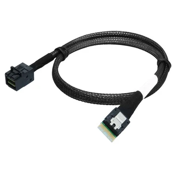 Xiwai 50cm Slim Line SAS 4.0 SFF-8654 4i 38pin Host to HD Mini SAS 4i SFF-8643 36pin Target Cable
Xiwai 50cm Slim Line SAS 4.0 SFF-8654 4i 38pin Host to HD Mini SAS 4i SFF-8643 36pin Target Cable