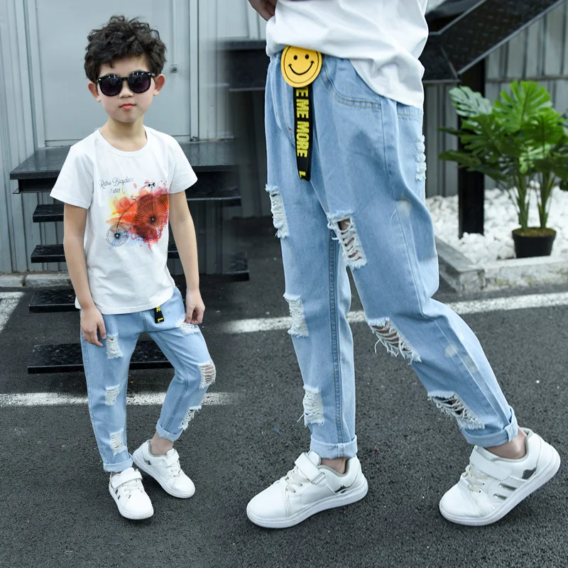 2019 Ripped Jeans for Boys Casual Long Trousers Boys Distrressed Jeans Fashion Water Washed Jeans Pants Child Pants
2019 Ripped Jeans for Boys Casual Long Trousers Boys Distrressed Jeans Fashion Water Washed Jeans Pants Child Pants