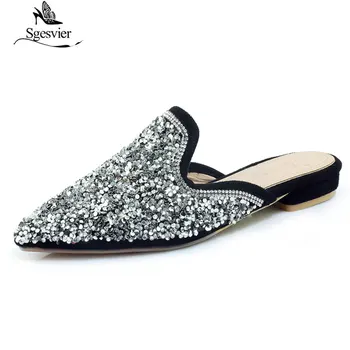 Sgesvier Sexy Women Low Heel Sequins Sandals Pointed Toe Thick Heel Slingback Summer Club Shoe Women Sandals Size 32-43 G164
Sgesvier Sexy Women Low Heel Sequins Sandals Pointed Toe Thick Heel Slingback Summer Club Shoe Women Sandals Size 32-43 G164