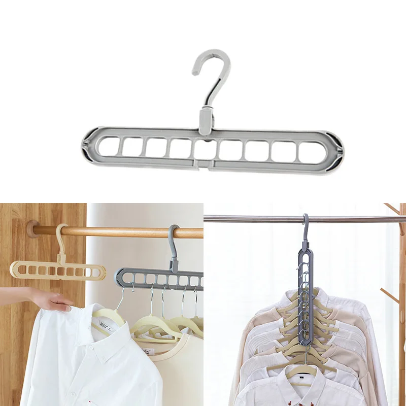 Multifunctional Space Saving Hangers With Hook Magic 9 Hole Clothes Closet Organizer Plastic Clothes Drying Rack
Multifunctional Space Saving Hangers With Hook Magic 9 Hole Clothes Closet Organizer Plastic Clothes Drying Rack