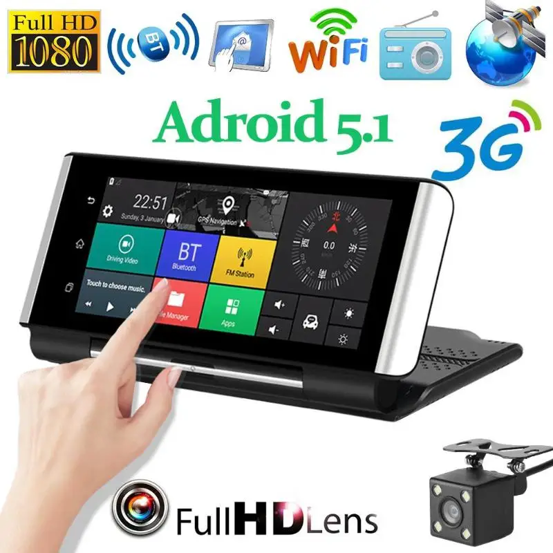6.86 inch 3G 1080p Dual Lens Car DVR Camera GPS Navigator Dash Cam Video Recorder APP Remote Monitoring Bluetooth MP4 Player
6.86 inch 3G 1080p Dual Lens Car DVR Camera GPS Navigator Dash Cam Video Recorder APP Remote Monitoring Bluetooth MP4 Player