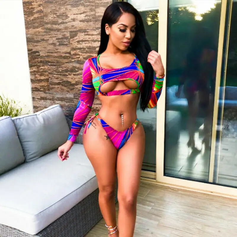Long Sleeve Bikini Swimwear Women Print Sexy Bikinis Thong Bathing Suit Biquini 2019 Mujer Swim Suit Swimsuit Push Up Biquine
Long Sleeve Bikini Swimwear Women Print Sexy Bikinis Thong Bathing Suit Biquini 2019 Mujer Swim Suit Swimsuit Push Up Biquine