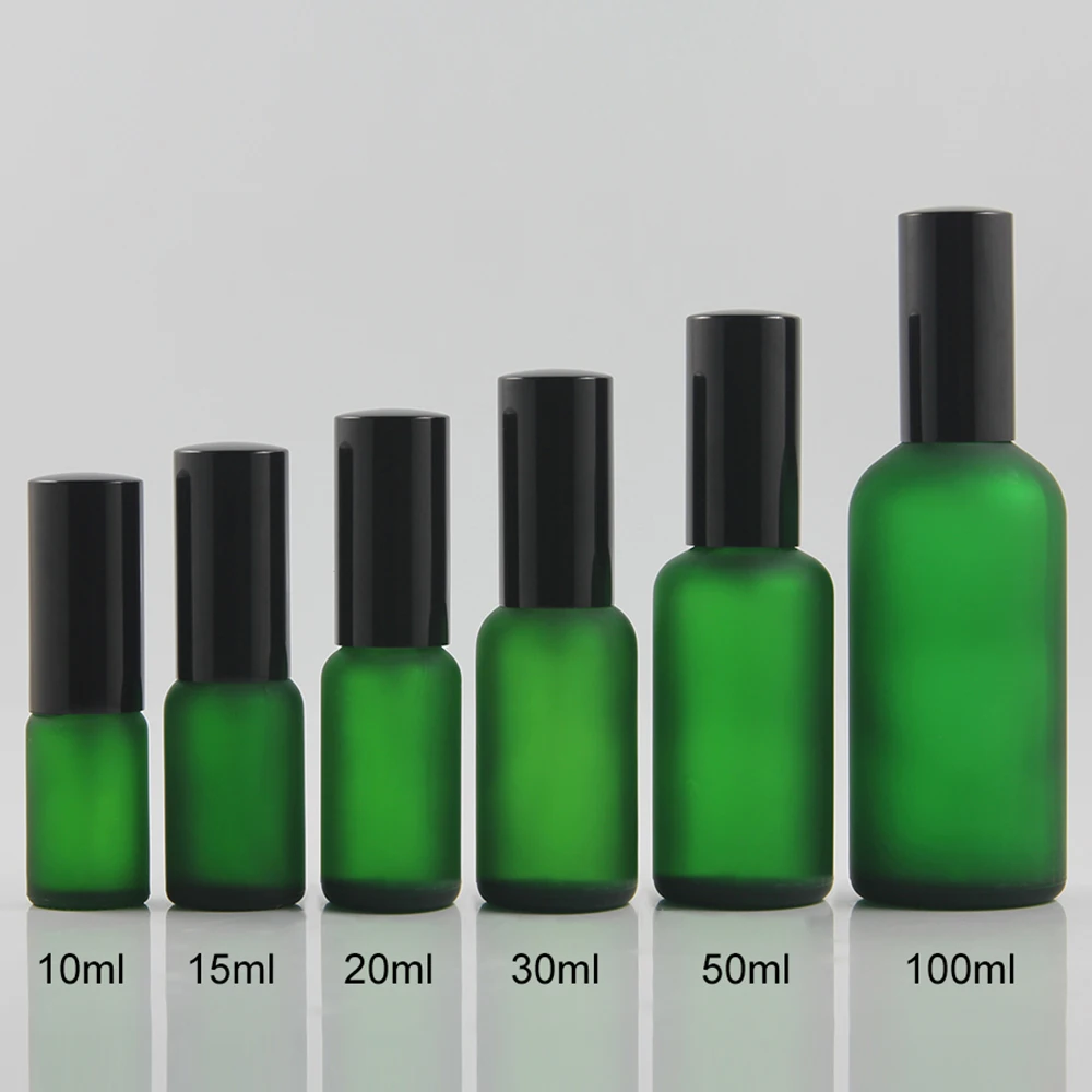 Empty black aluminium perfume atomizer pump match on glass bottle 15ml green glass packaging
Empty black aluminium perfume atomizer pump match on glass bottle 15ml green glass packaging