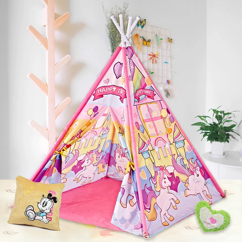 Indoor and Outdoor Toy Tent for Children Portable Foldable Prince Folding Castle Play House Kids Gifts |