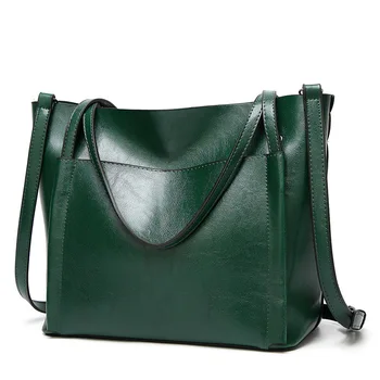 Oil Wax Leather Fashion Bag For Women 2019 New Luxury Design Large Handbag Solid Color Office Lady Big Tote Bag Black Brown
Oil Wax Leather Fashion Bag For Women 2019 New Luxury Design Large Handbag Solid Color Office Lady Big Tote Bag Black Brown