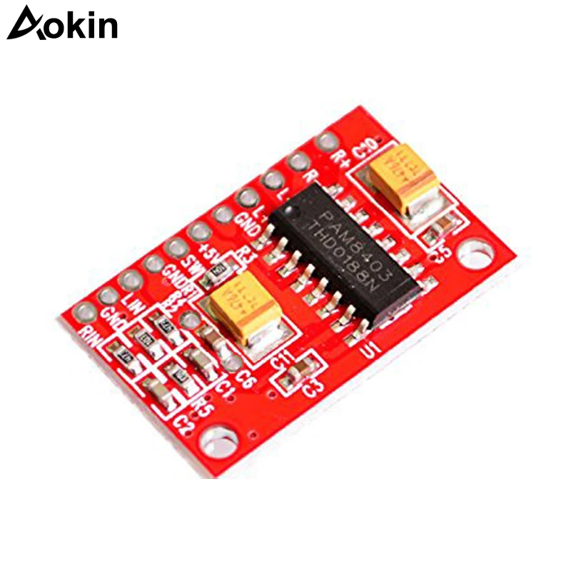PAM8403 3W + 3W Super Mini Digital Power Amplifier Board Small Power Amplifier Board DC2.5-5.5 V USB Power Supply Dual Channel
PAM8403 3W + 3W Super Mini Digital Power Amplifier Board Small Power Amplifier Board DC2.5-5.5 V USB Power Supply Dual Channel