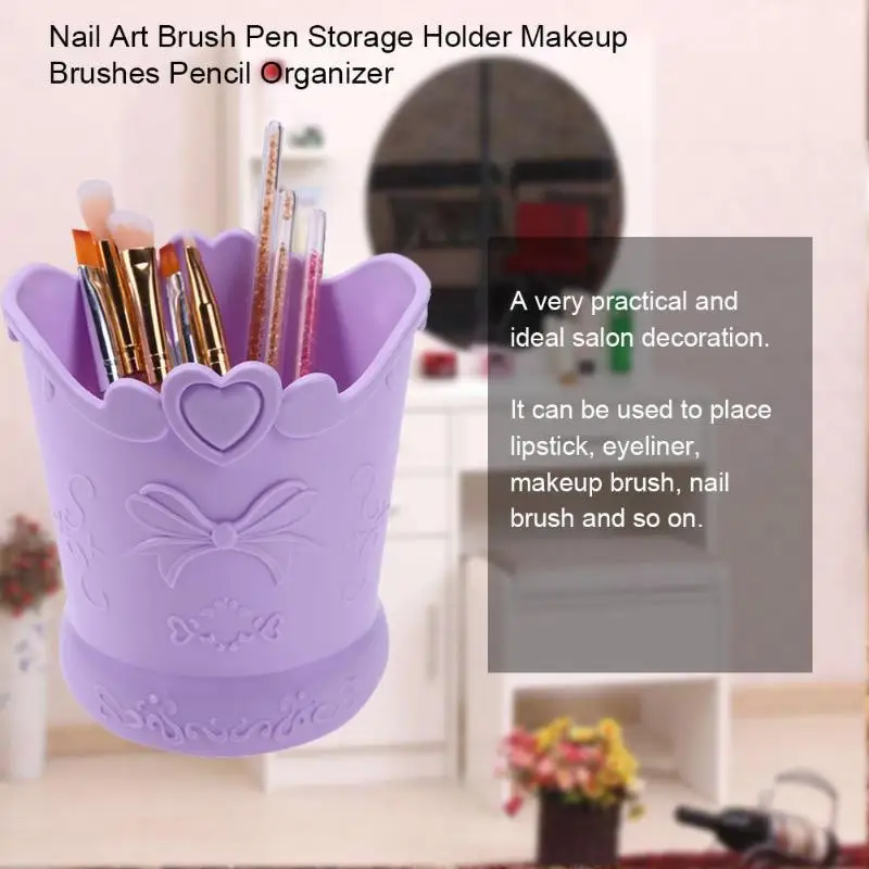 Multi-function Pen Storage Holder Plastic Nail Art Brush Makeup Brushes Pot Pencil Vase Container Organizer Purple Blue Pink
Multi-function Pen Storage Holder Plastic Nail Art Brush Makeup Brushes Pot Pencil Vase Container Organizer Purple Blue Pink