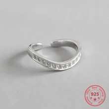 Dropshipping 100% 925 Silver Rings Fashion Concise Delicate Zircon Waving Open Rings Designs Fine Jewelry for Female
Dropshipping 100% 925 Silver Rings Fashion Concise Delicate Zircon Waving Open Rings Designs Fine Jewelry for Female