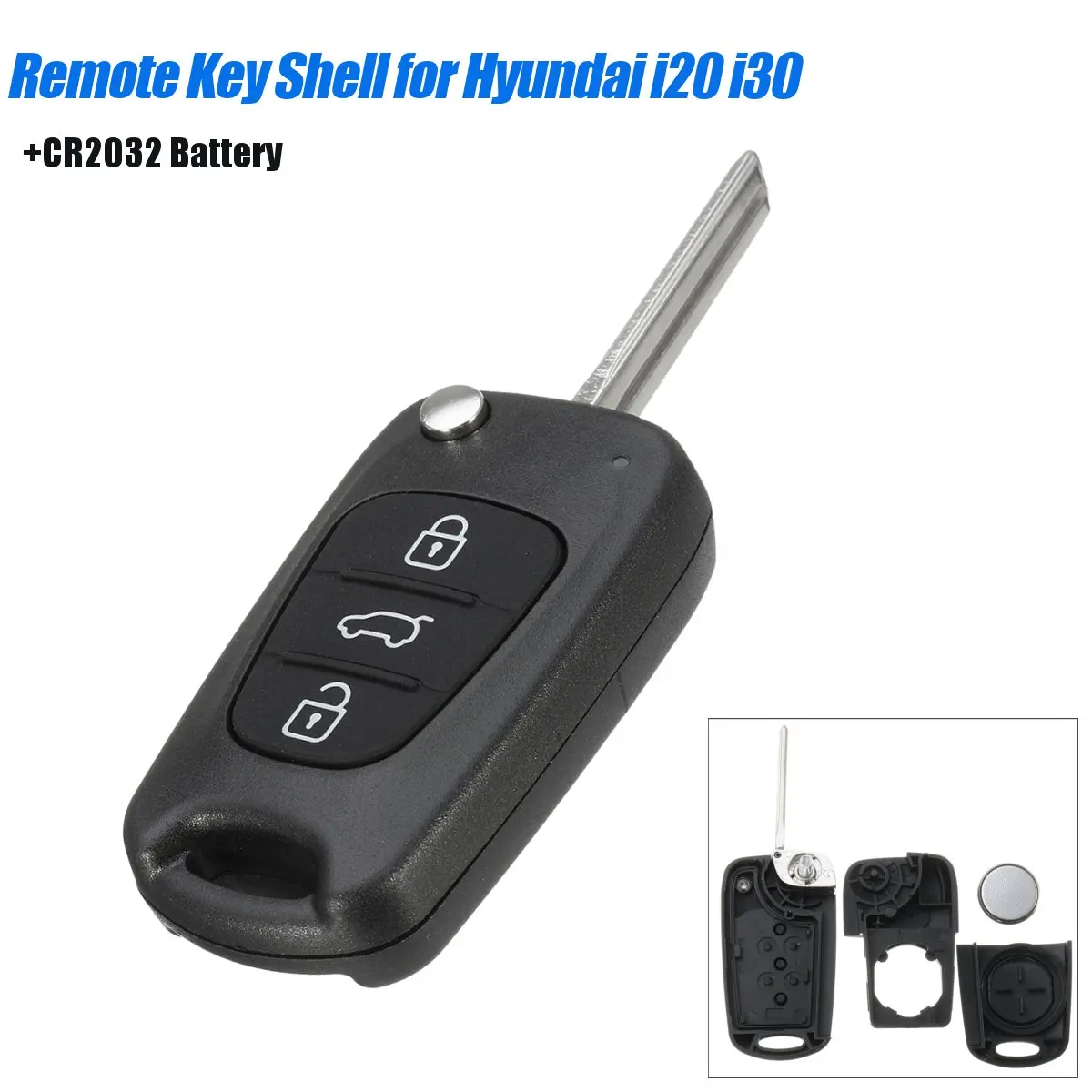 3 Button Remote Folding Flip Key Shell with CR2032 battery For Hyundai I20 I30 IX35 Avante Solaris FOR KIA Rio 3 K2 K5 Key Case
3 Button Remote Folding Flip Key Shell with CR2032 battery For Hyundai I20 I30 IX35 Avante Solaris FOR KIA Rio 3 K2 K5 Key Case