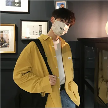 Men's Shirts 2019 Spring New Youth Popular Loose Wild Color Long Sleeve Personality Fashion Lapel Youth Casual Men's Clothing
Men's Shirts 2019 Spring New Youth Popular Loose Wild Color Long Sleeve Personality Fashion Lapel Youth Casual Men's Clothing