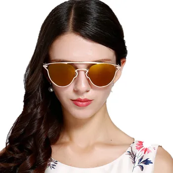 Fashion Polarized Cat Eye Sunglasses Women Metal Twin-Beams Sun glasses Female Retro Coating Mirror Glasses Flat Panel Lens
Fashion Polarized Cat Eye Sunglasses Women Metal Twin-Beams Sun glasses Female Retro Coating Mirror Glasses Flat Panel Lens