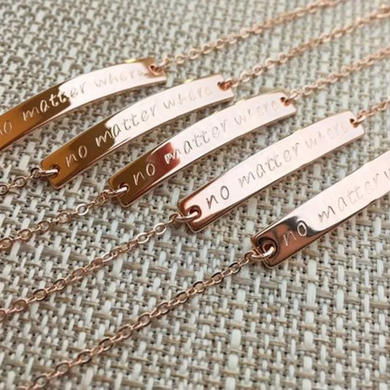 Women Chain ID Tag Bracelet Custom Name Date 585 Rose Gold Personalized Bar Bangle Stainless Steel Lady Jewelry
Women Chain ID Tag Bracelet Custom Name Date 585 Rose Gold Personalized Bar Bangle Stainless Steel Lady Jewelry