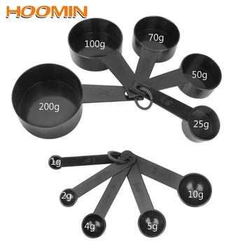 HOOMIN 10pcs Measuring Cups And Measuring Spoon Scoop Black Color Plastic Handle Kitchen Measuring Tool
HOOMIN 10pcs Measuring Cups And Measuring Spoon Scoop Black Color Plastic Handle Kitchen Measuring Tool