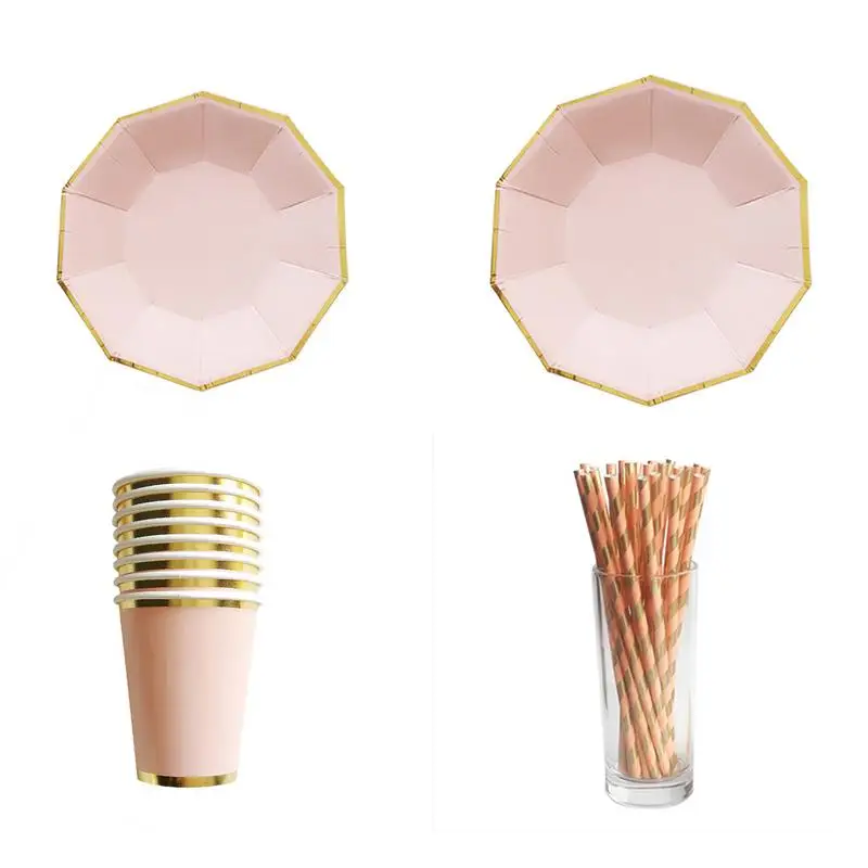 Gold Blocking Dishware Pink Solid Color Dinnerware Disposable Tableware Plates Cups Birthday Wedding Party Dinner Dishware
Gold Blocking Dishware Pink Solid Color Dinnerware Disposable Tableware Plates Cups Birthday Wedding Party Dinner Dishware