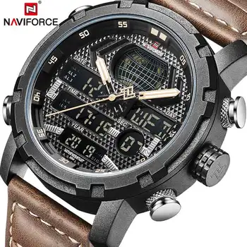 NAVIFORCE Watch Men Luxury LED Digital Analog Sport Waterproof Military Wristwatch Genuine Leather Clock Male Relogio Masculino 
NAVIFORCE Watch Men Luxury LED Digital Analog Sport Waterproof Military Wristwatch Genuine Leather Clock Male Relogio Masculino