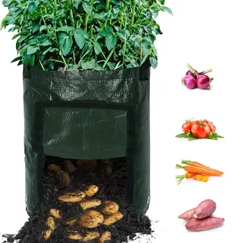 Hot Sale 4-Pack 10 Gallon Durable Garden Potato Growing Bags, Aeration Pots with Portable Access Flap and Handles, Soil Conta
Hot Sale 4-Pack 10 Gallon Durable Garden Potato Growing Bags, Aeration Pots with Portable Access Flap and Handles, Soil Conta
