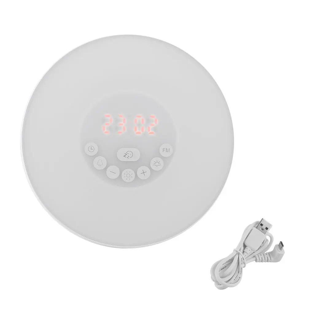 Smart Wake-Up Sunrise Simulation Colorful Light Digital Nature Sounds Alarm Clock Mood Light Reading FM Radio Light
Smart Wake-Up Sunrise Simulation Colorful Light Digital Nature Sounds Alarm Clock Mood Light Reading FM Radio Light