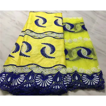 Embroidered Royal blue and white 5 yards Satin Fabric and 2 yards net lace with stones PB56 yellow color African WAX lace Fabric
Embroidered Royal blue and white 5 yards Satin Fabric and 2 yards net lace with stones PB56 yellow color African WAX lace Fabric