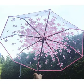 3 Folding Romantic Women Kids Umbrella Rain Girls Waterproof Transparent Umbrella Classic Cherry Mini Pockeat Clear Umbrella
3 Folding Romantic Women Kids Umbrella Rain Girls Waterproof Transparent Umbrella Classic Cherry Mini Pockeat Clear Umbrella