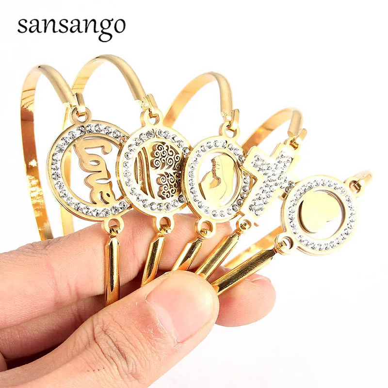 Fashion Luxury Gold 316L Stainless Steel Bracelet Tree Of Life Buckle Cuff Bangle For Women Valentine's Day Gift Jewelry Finding
Fashion Luxury Gold 316L Stainless Steel Bracelet Tree Of Life Buckle Cuff Bangle For Women Valentine's Day Gift Jewelry Finding